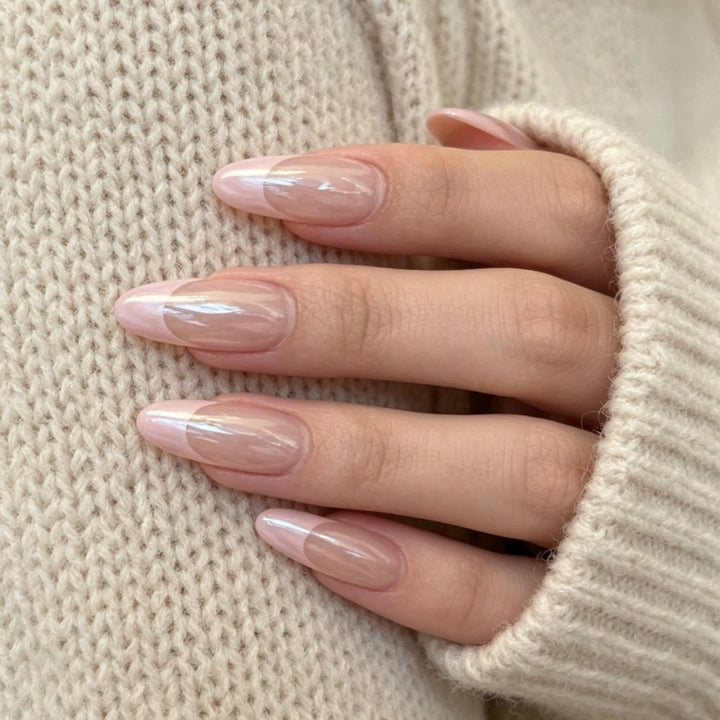 Elegant Almond-Shaped Gel Nail Enhancements