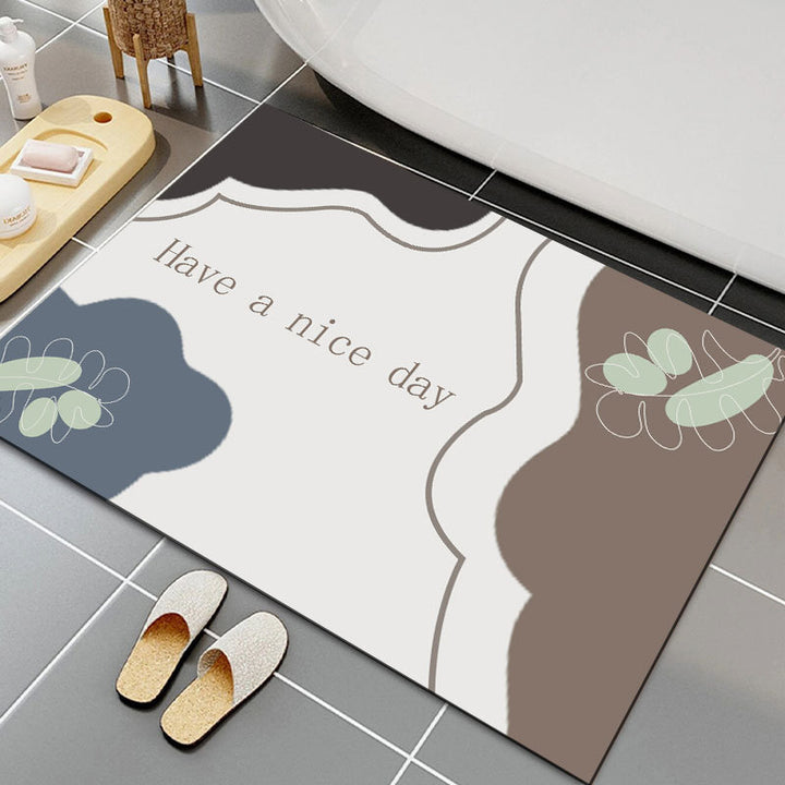 Geometric Patterned Non-Slip Bathroom Mat