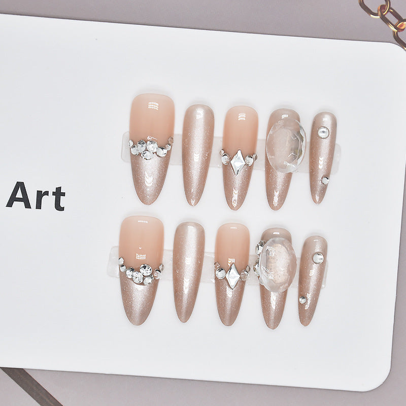 Glamorous Heart-Themed Press-On Nail Set Kalsten