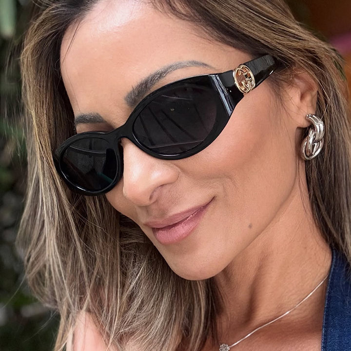 Women's fashionable cat-eye sunglasses with protective UV filter and luxurious accents Kalsten