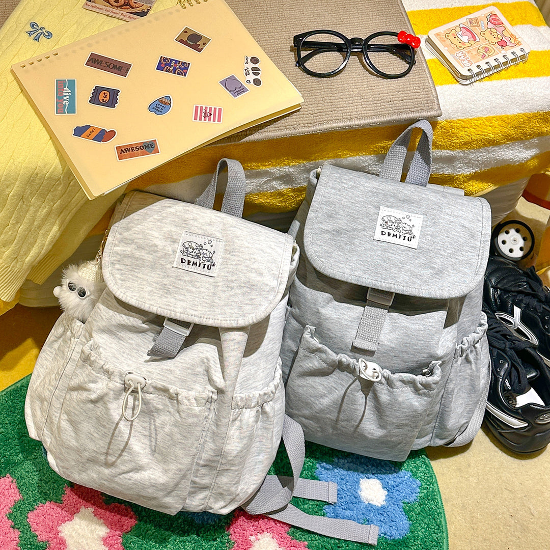 Casual Drawstring Flap Backpack Kalsten