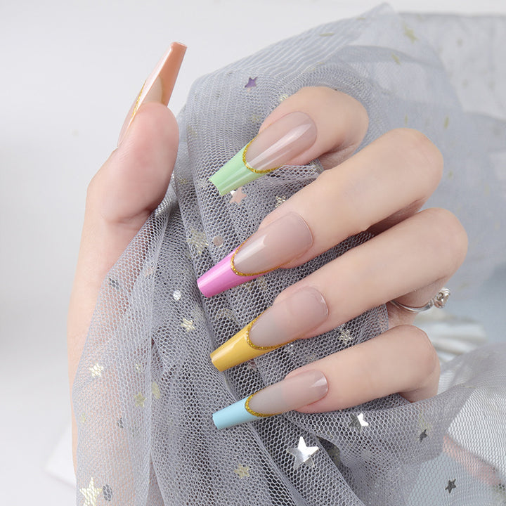 Long Artistic Press-On Nails Kalsten