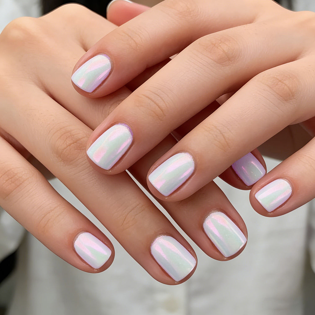 Glossy Reflective Nail Enhancements Kalsten