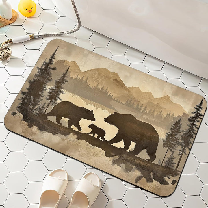 Floral-Patterned Comfort Bath Mat Kalsten