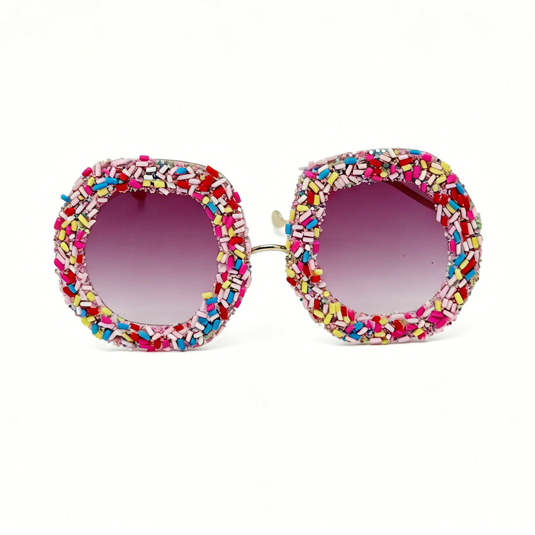 Ladies creative designer sunglasses with colorful jewelry frame Kalsten