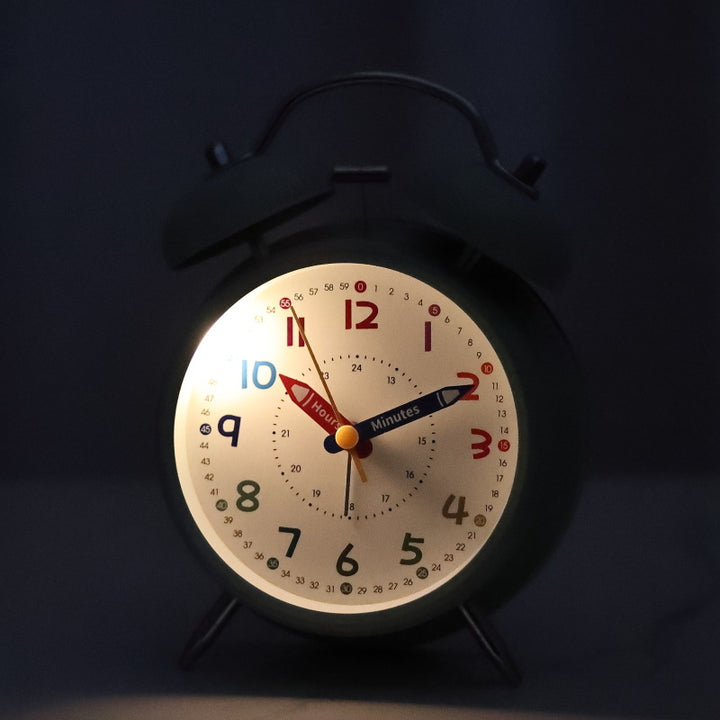 Learning clock with double bell mechanism Kalsten