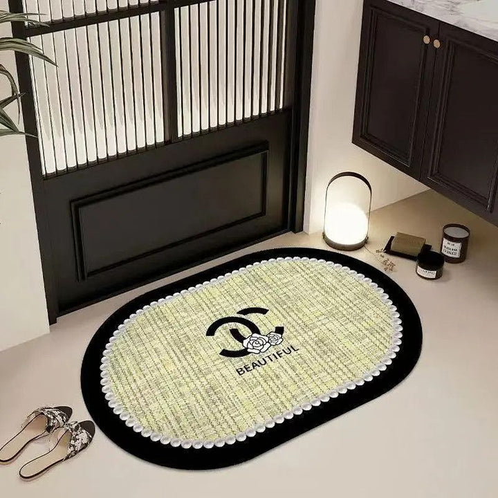 Floral Rose-Themed Area Mat