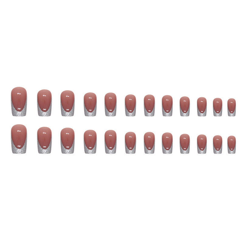 Glittering French Tip Nail Art Kalsten