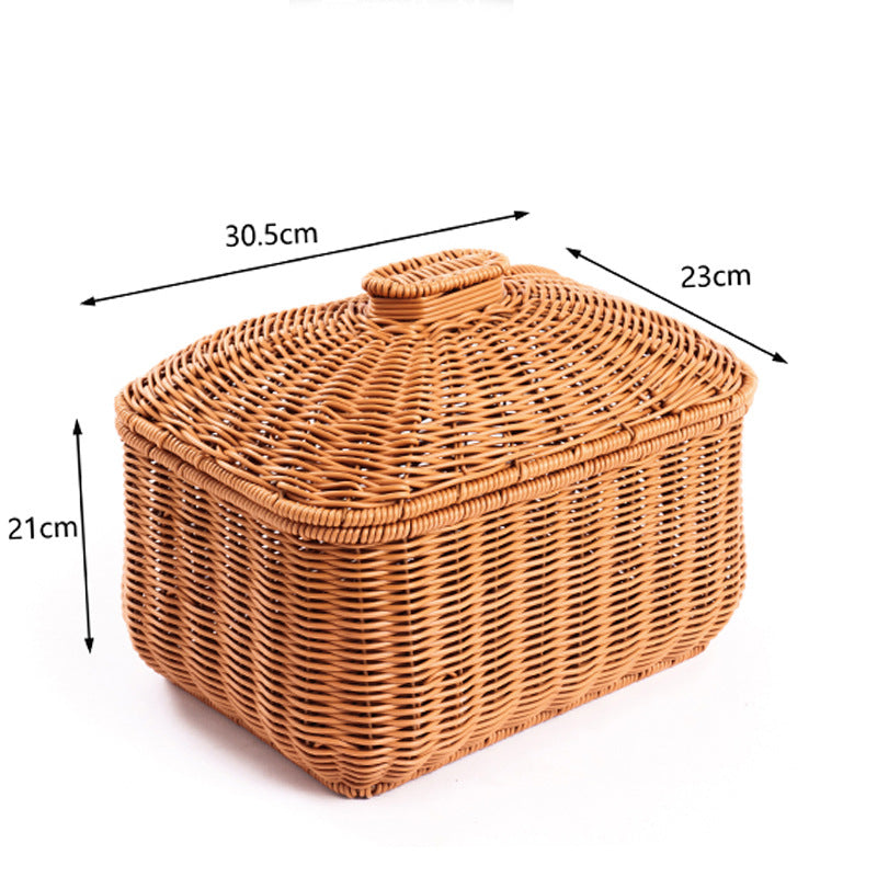Woven Storage Container with Lid Kalsten