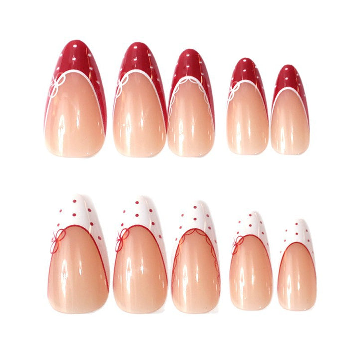 Artistic French Tip Nail Art Enhancements Kalsten