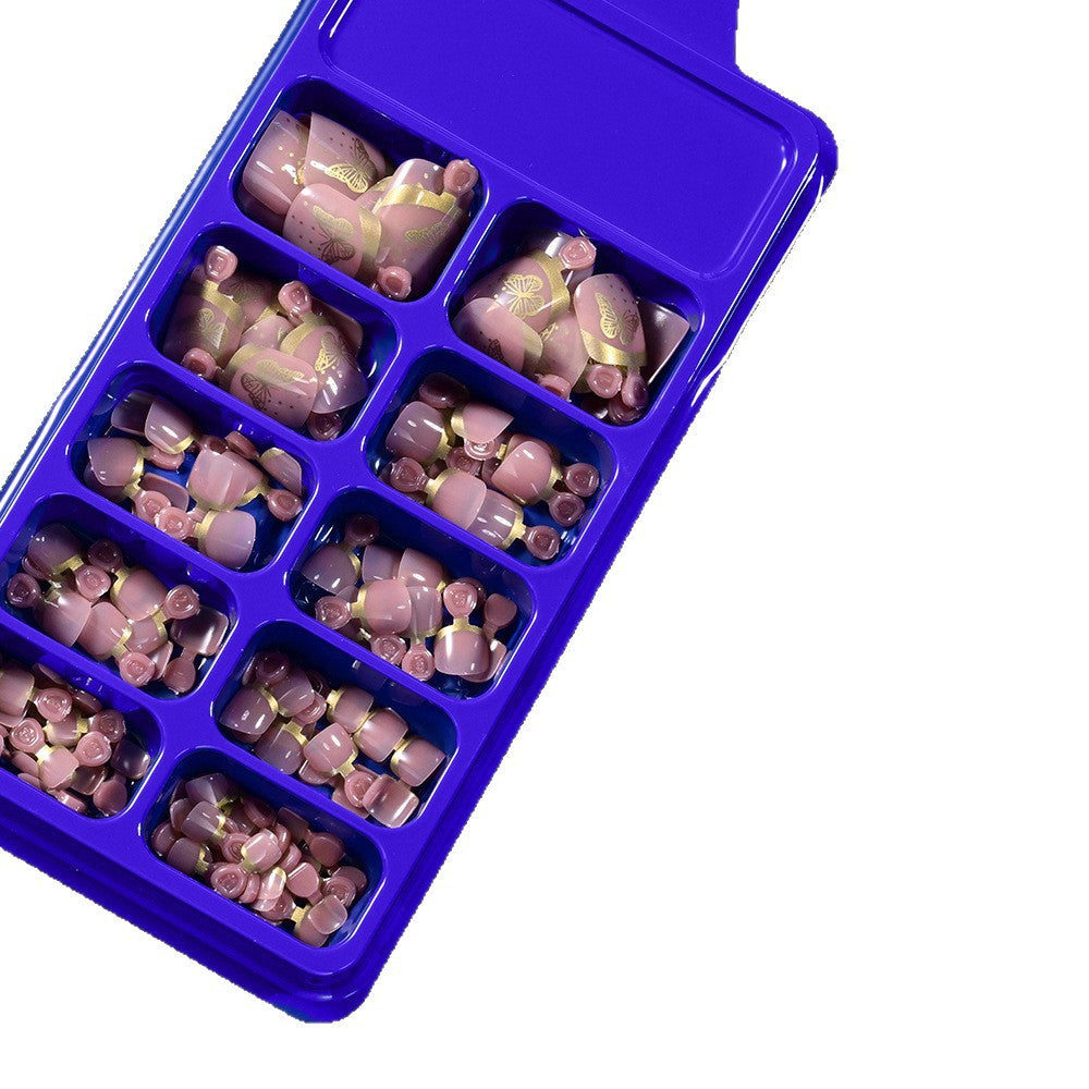 Floral Articulate Press-On Toenail Set Kalsten