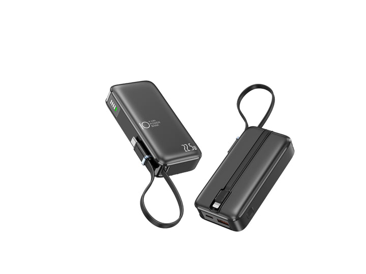 Portable power bank with fast USB-C charging function and integrated LED display Kalsten