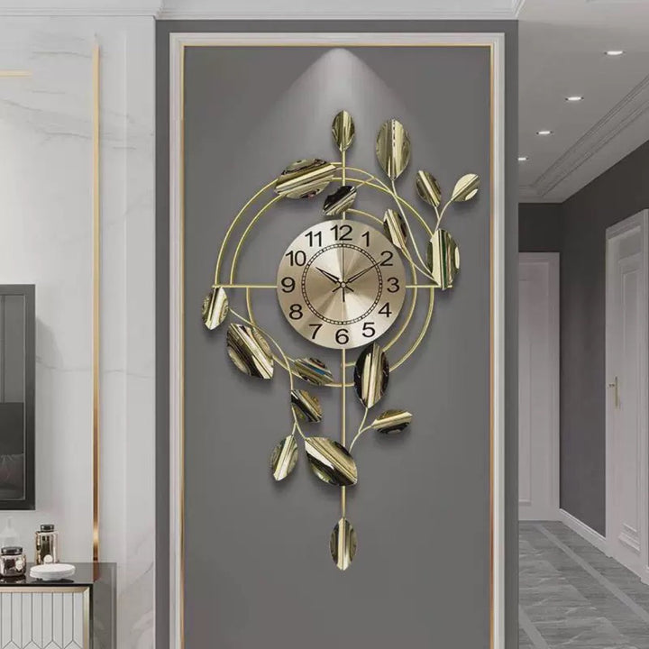 Decorative Wall Clock with Leaf Design Kalsten