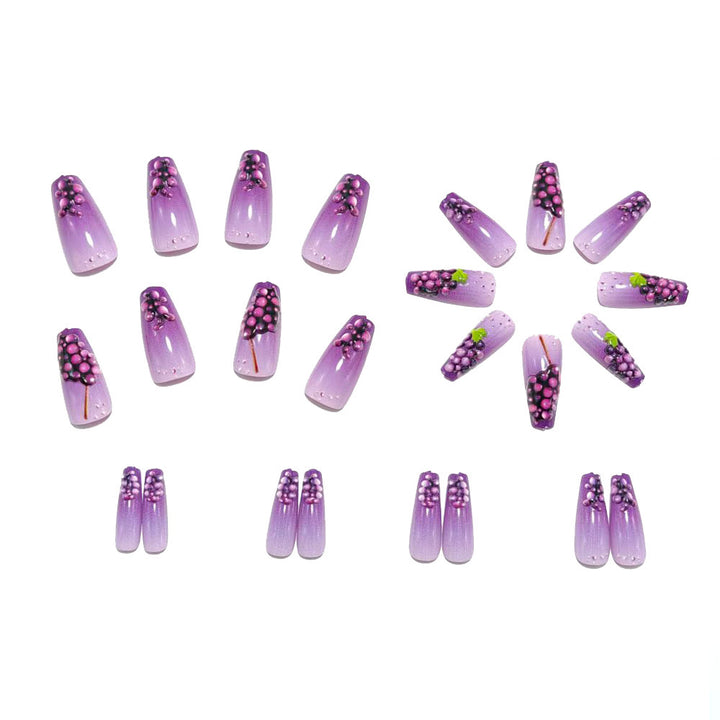 Artificial nails in fruity grape design Kalsten