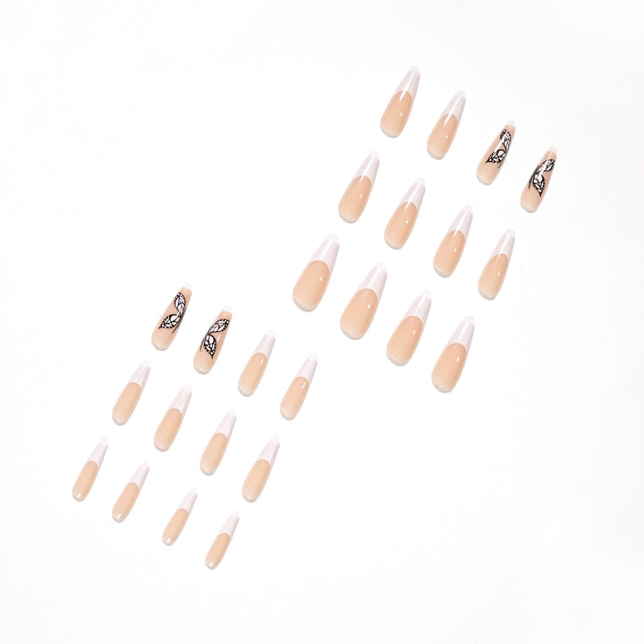 Artful Nail Extensions with Marbled Leaves Kalsten