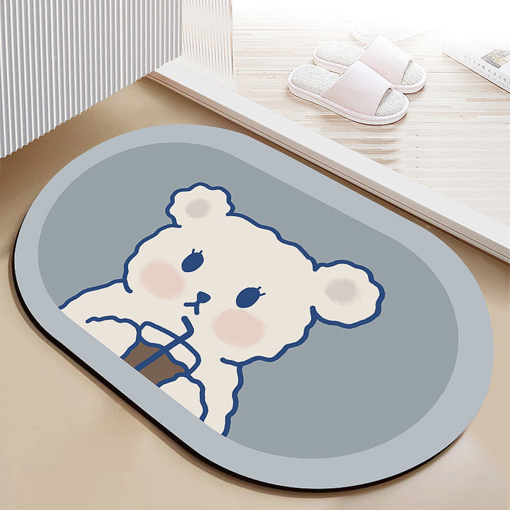 Cute Bunny-Themed Door Mat