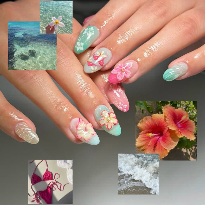 Elegant Art Nail Collection with Floral Motifs Kalsten