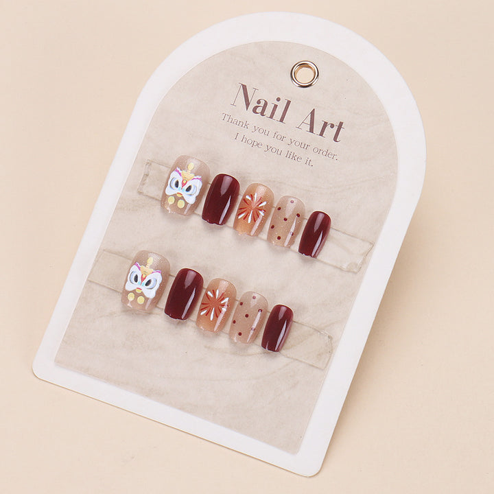 Glossy Decorative Press-On Nails Set Kalsten