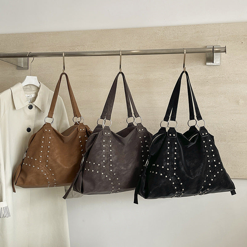 Decorative Studded Hobo Bag