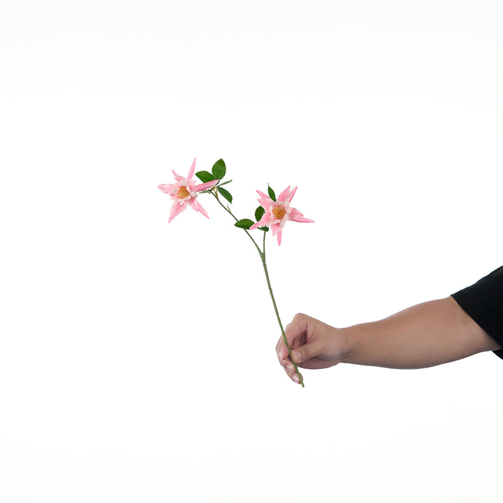 Lifelike Multi-Bloom Flower Stem