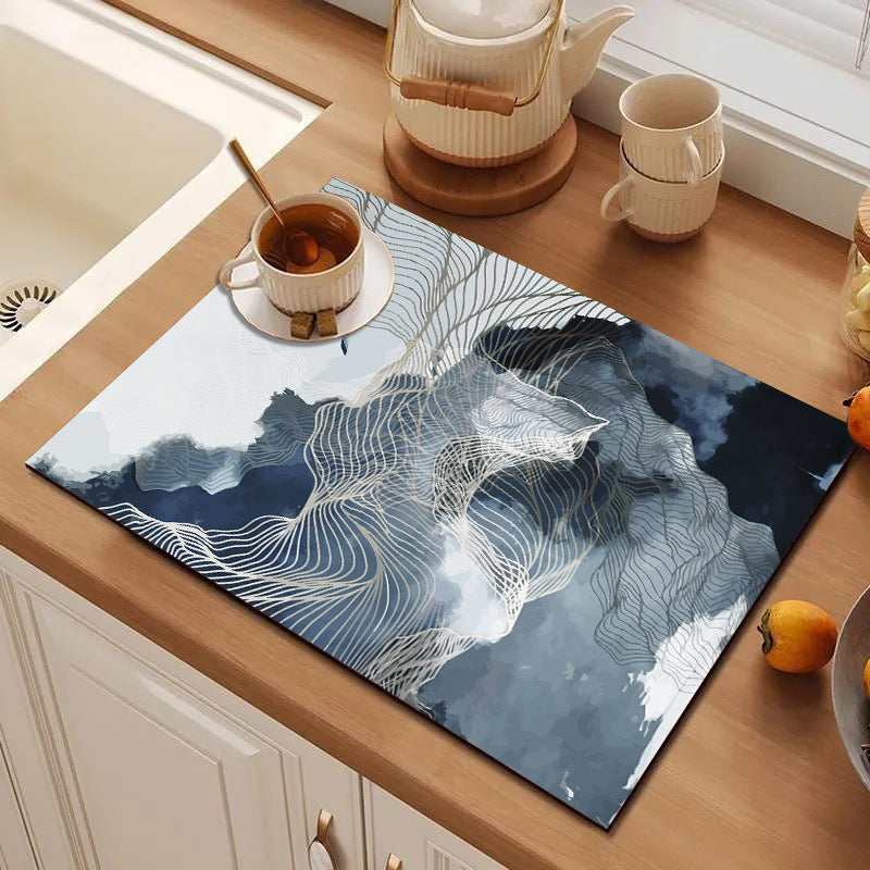 Abstract Geometric Kitchen Mat Kalsten