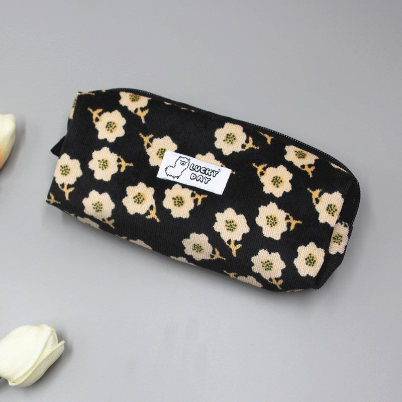 Checked Pattern Zippered Pencil Case Kalsten