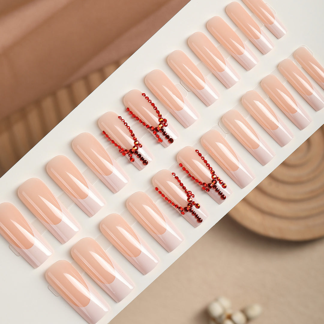 Artificial Nail Designs with Glitter Accents Kalsten