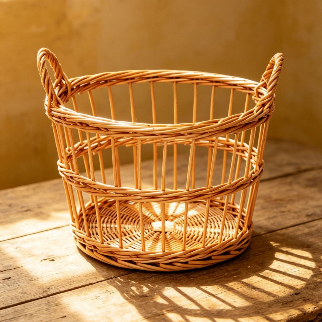Handcrafted storage basket with weaving Kalsten