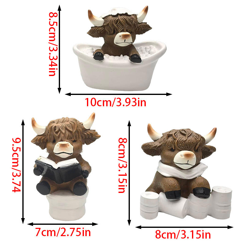 Funny Highland Cattle Decorative Figure Kalsten
