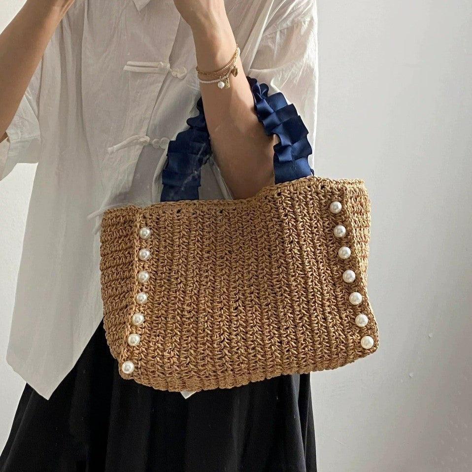 Bucket bag with ruffled handle Kalsten