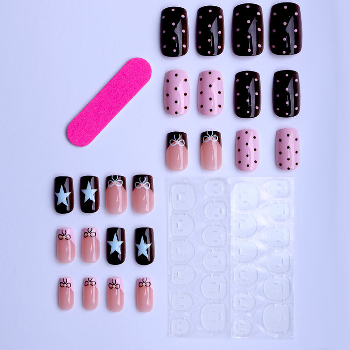 Self-adhesive artificial nails with playful patterns Kalsten