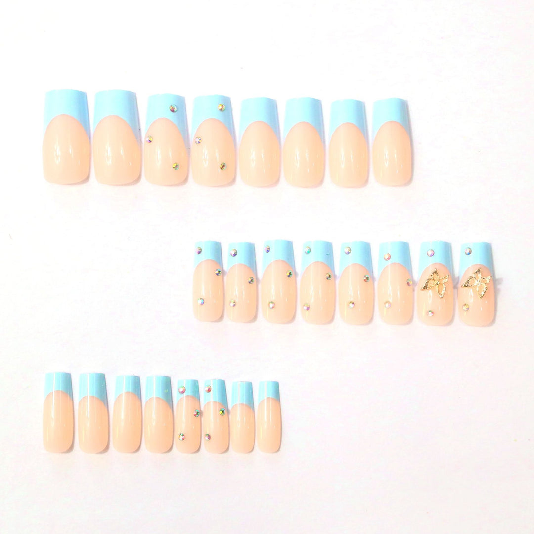 Decorative Long-Length Acrylic Nail Extensions Kalsten