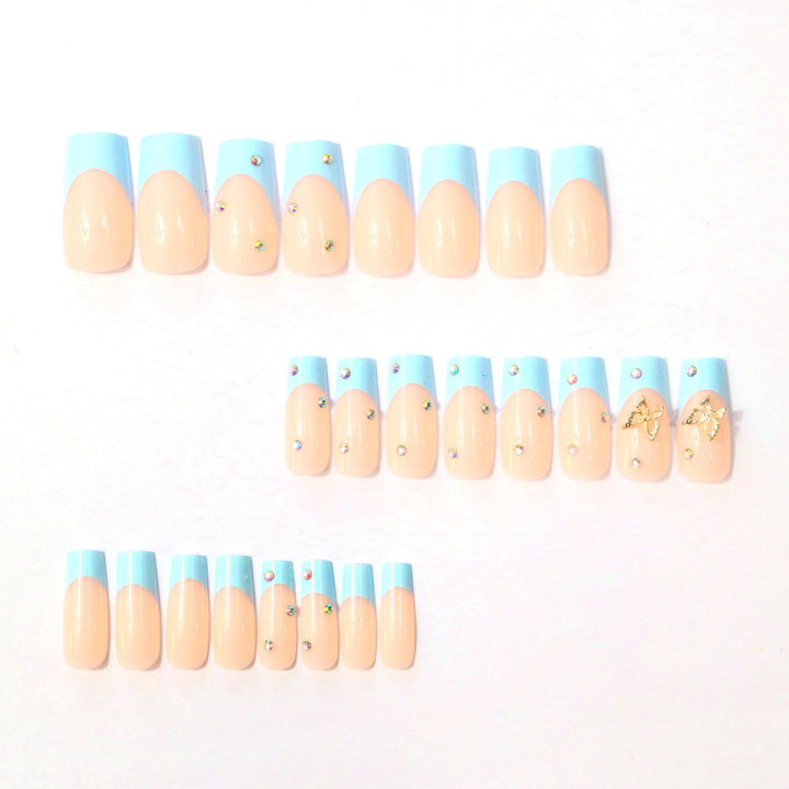 Decorative Long-Length Acrylic Nail Extensions Kalsten