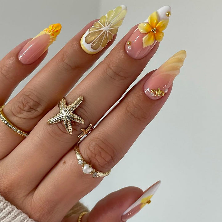 Artificial nails with playful fruit design Kalsten