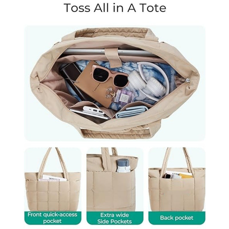 Quilted Oversized Tote Bag Kalsten