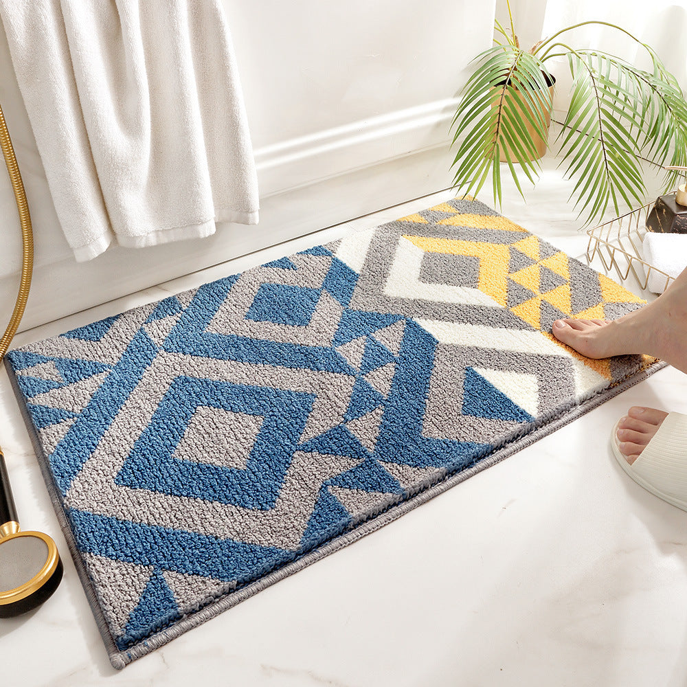 Cozy Rainbow-Themed Bath Mat