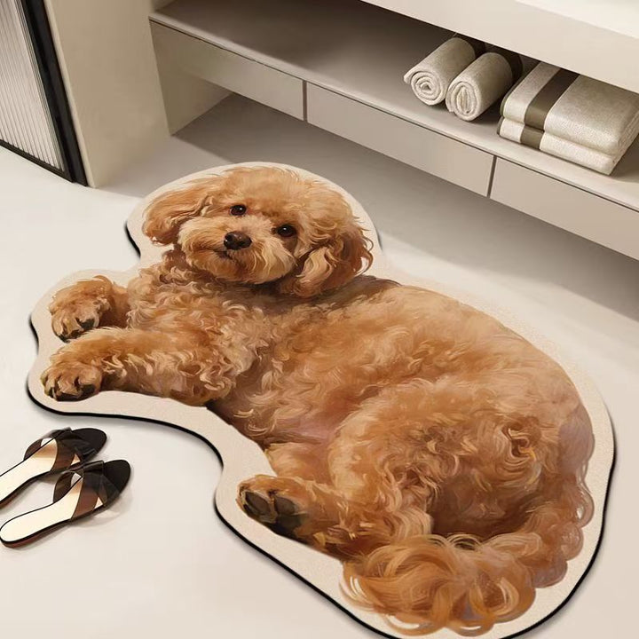 Realistic Lion Cub Shaped Floor Mat