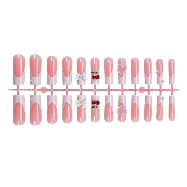 Glamorous artificial nails with 3D decorations Kalsten