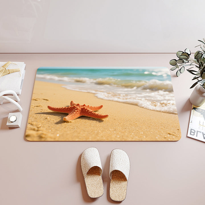 Coastal Ocean Theme Bath Mat