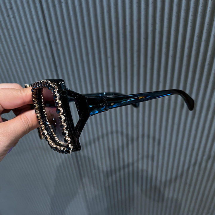 Women's glamorous Quadro sunglasses with rhinestone-adorned frame Kalsten