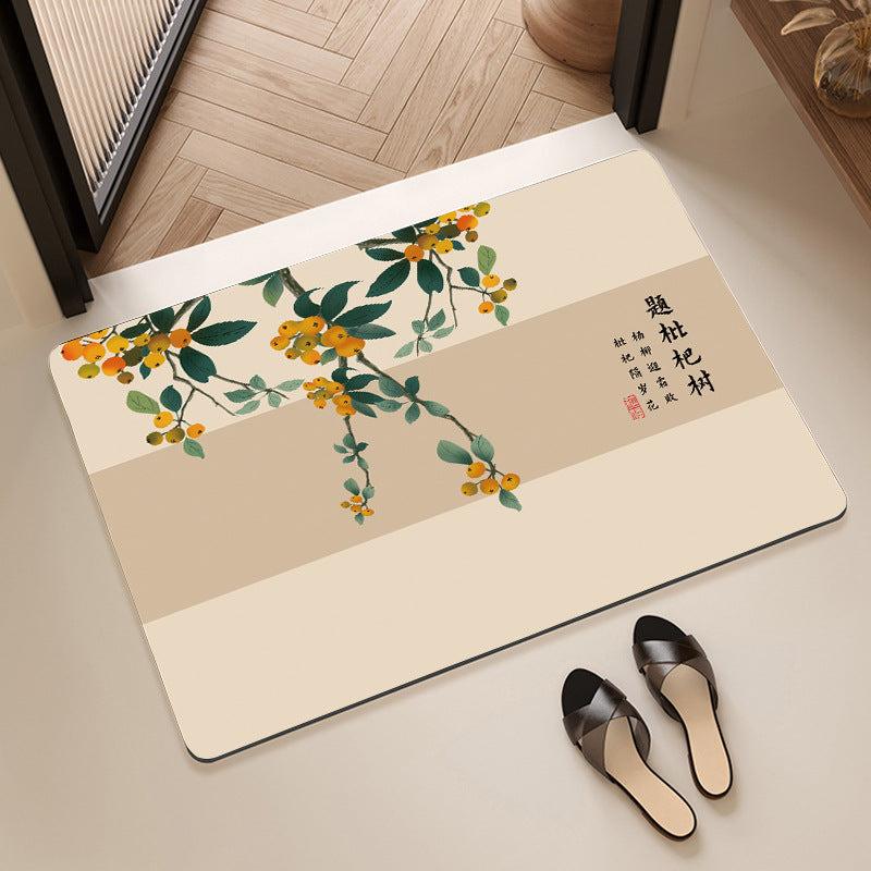 Artistic Floral Bath Mat Kalsten
