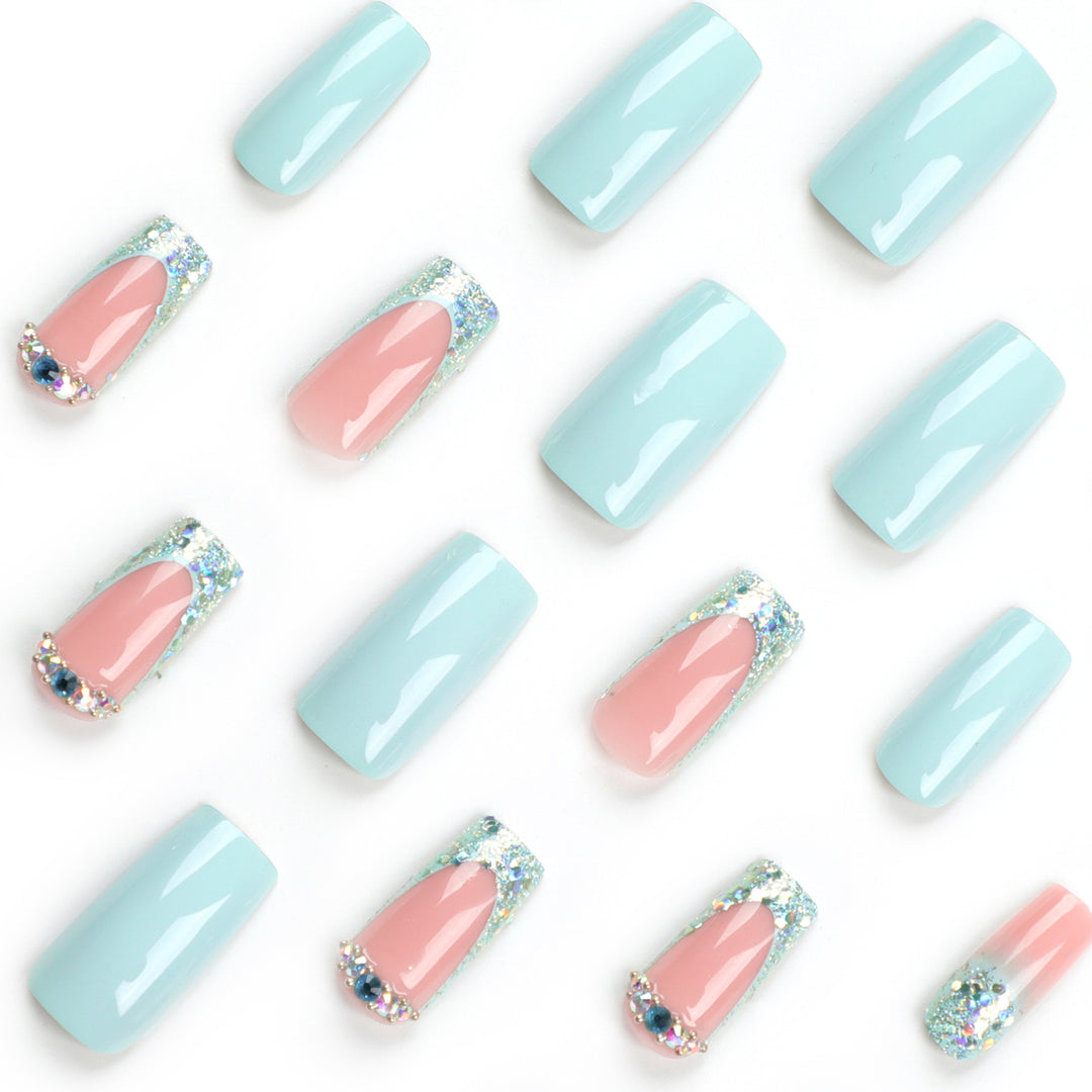 Sparkling nail art with creative rhinestone decorations Kalsten