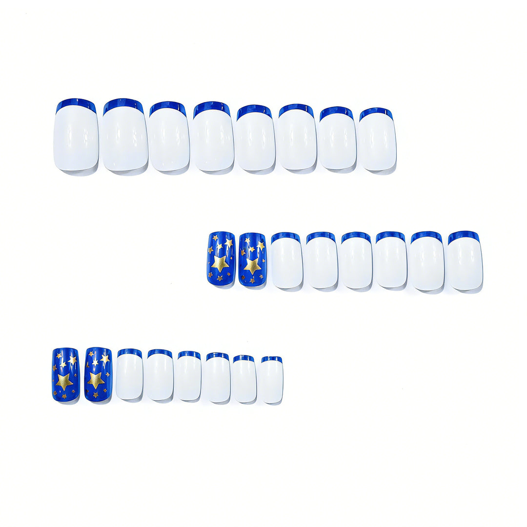 Star-Embellished Acrylic Nail Extensions Kalsten