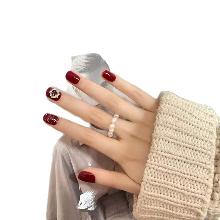 Decorative Rhinestone Press-On Nail Art