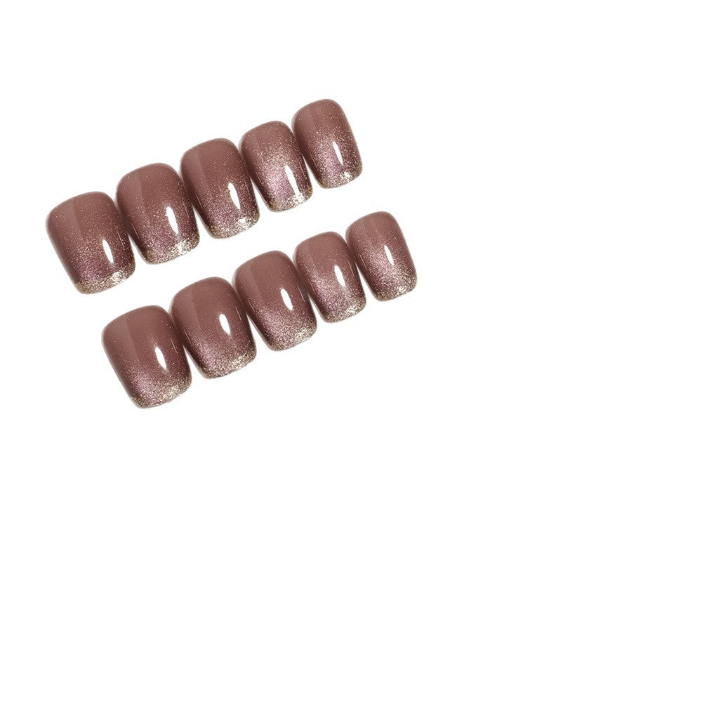 Glamorous Press-On Nail Set with Glitter Tips Kalsten