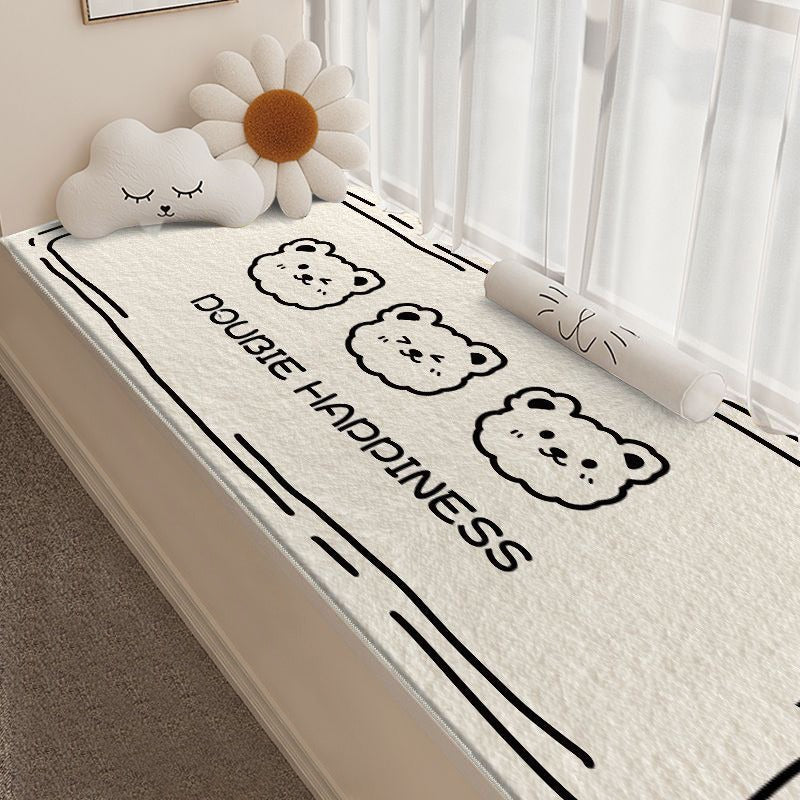 Plush Cartoon Dog-Themed Bath Mat