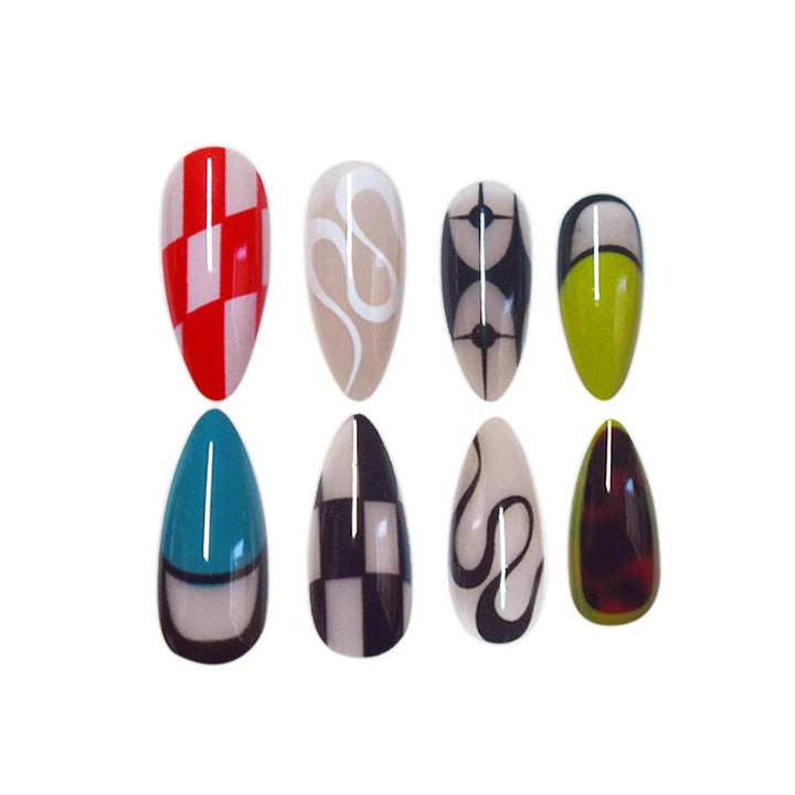 Artistic Stiletto Press-On Nail Art Kalsten