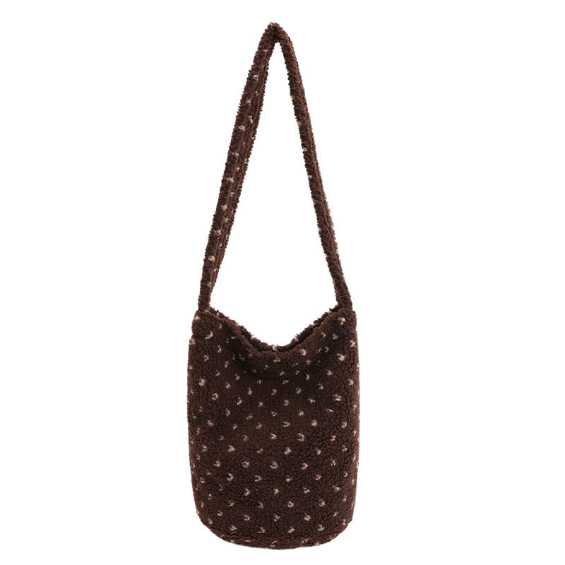 Soft Plush Utility Shoulder Bag