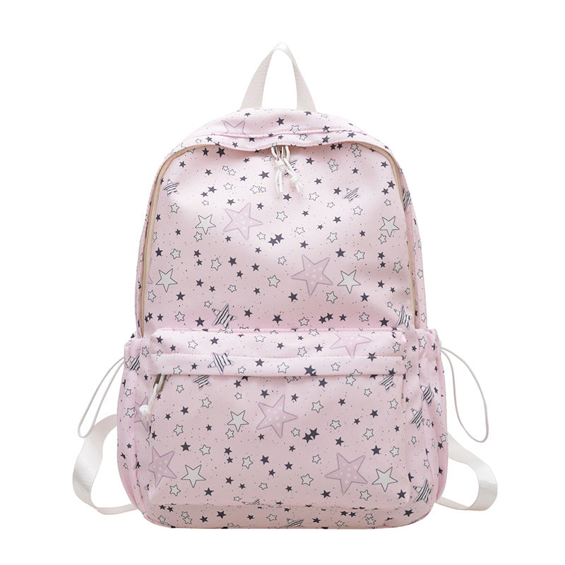Star Print Spacious Backpack Kalsten