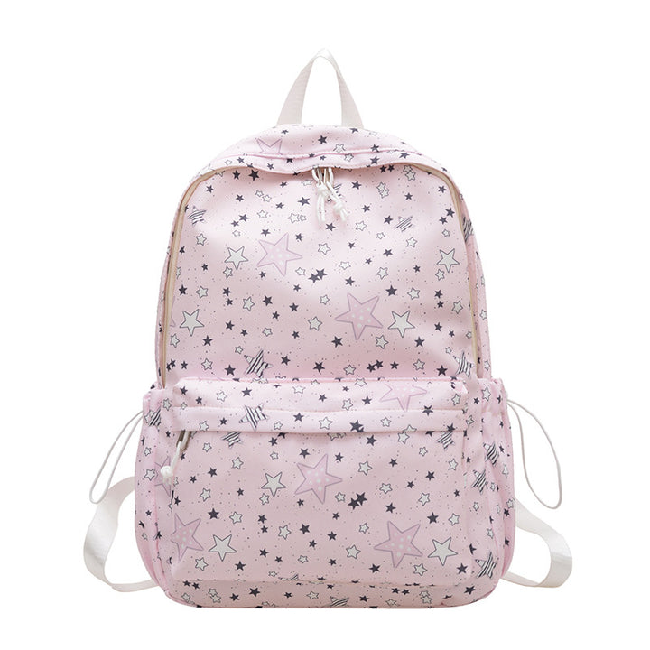 Star Print Spacious Backpack Kalsten